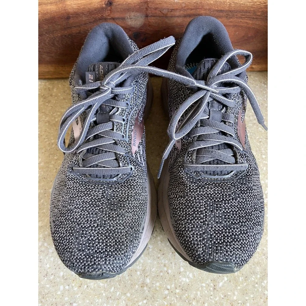Brooks Shoes Womens 7 Med B Grey Adrenaline GTS 21 Running Sneakers Need Insoles